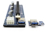 PCIe 1x auf 16x Riser Karte Adapter PCE164P-N03 Mining Bitcoin USB 6-Pin #301202