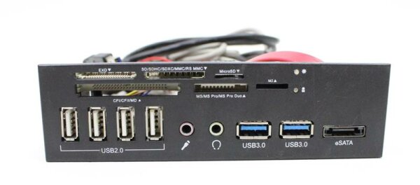 RaidSonic Icy Box IB-863-B Multikartenleser &amp; USB 3.0 5,25&quot; schwarz #301484