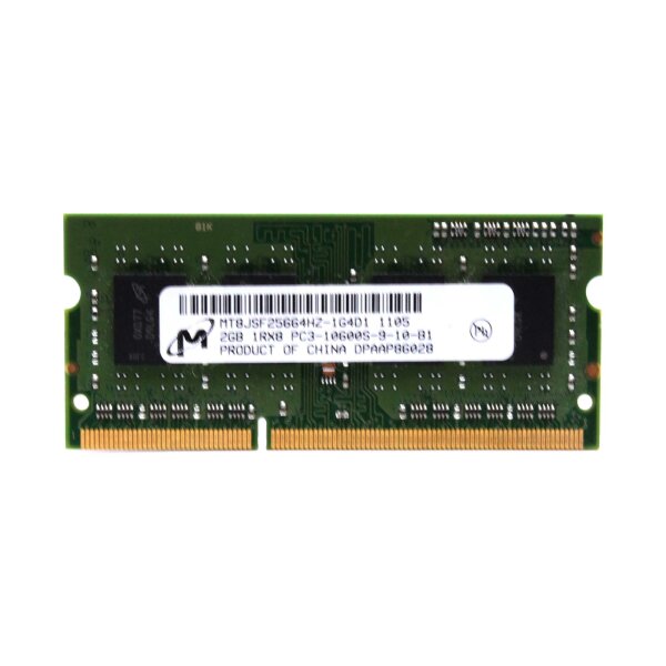 Micron 2 GB (1x2GB) MT8JSF25664HZ-1G4D1 DDR3-1333 PC3-10600S SODIMM   #301487