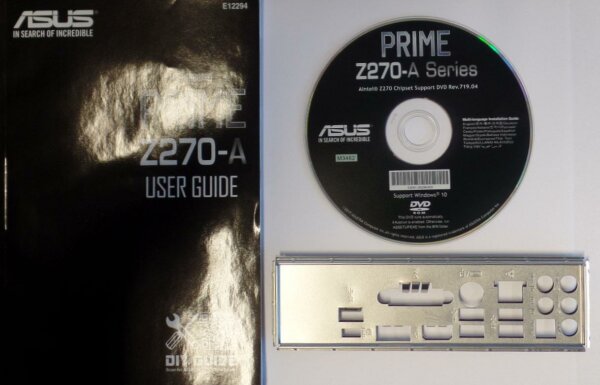 ASUS Prime Z270-A Rev.1.02 - Handbuch - Blende - Treiber CD   #301861