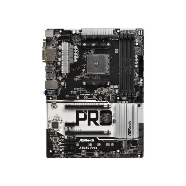 ASRock AB350 Pro4  Rev.1.02 AMD B350 Mainboard ATX Sockel AM4  #302174