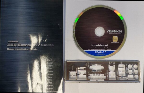 ASRock Z68 Extreme7 Gen3 - Handbuch - Blende - Treiber CD   #302237