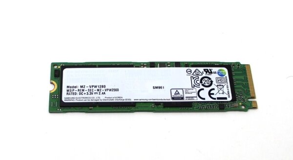 Samsung SM961 NVMe 128 GB M.2 SSD MZ-VPW1280 PCIe 3.0 x4   #302246