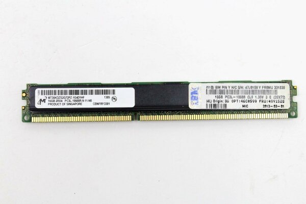Micron 16 GB (1x16GB) MT36KSF2G72PZ-1G4D1HF DDR3L PC3L-10600R reg ECC   #302349