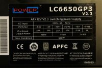 LC-Power LC6650GP3 V2.3 ATX Netzteil 650 Watt 80+    #302371