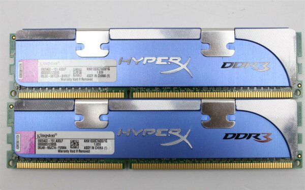 Kingston HyperX 2 GB (2x1GB) KHX1333C7AD3/1G DDR3-1333 PC3-10667   #303164