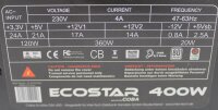 Inter-Tech Coba Ecostar 400W ATX Netzteil 400 Watt 80+   #303173