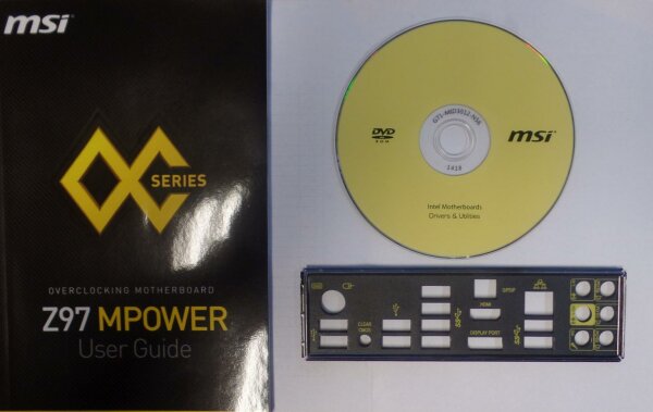 MSI Z97 MPOWER MS-7915 Rev.1.0 - Handbuch - Blende - Treiber CD   #303773