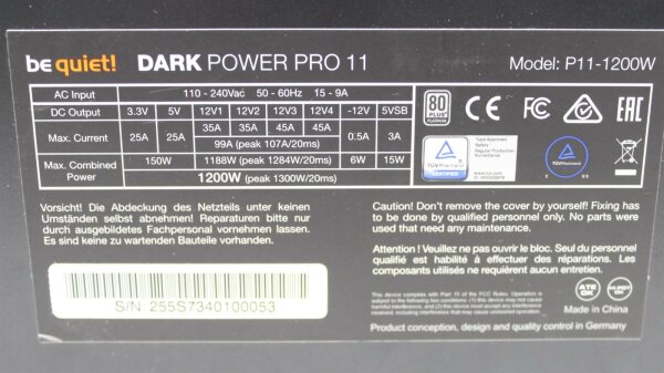 Be Quiet Dark Power Pro 11 1200W ATX Netzteil 1200 Watt modular 80+   #303928