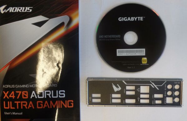 Gigabyte X470 Aorus Ultra Gaming - Handbuch - Blende - Treiber CD   #304422