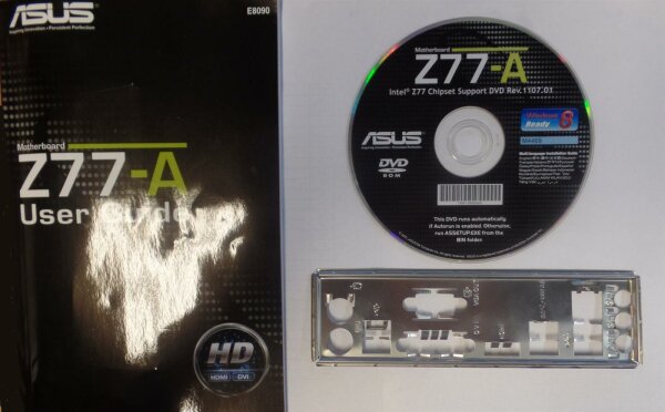 ASUS Z77-A - manual - i/o-shield - CD-ROM with drivers   #304525