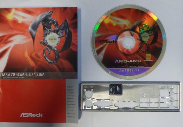 ASRock M3A785GM-LE/128M - Handbuch - Blende - Treiber CD   #304950