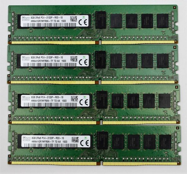 Hynix 32 GB (4x8GB) HMA41GR7MFR8N-TF DDR4-2133P PC4-17000R reg ECC #305353
