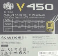Cooler Master V450SM ATX Netzteil 450 Watt modular 80+...