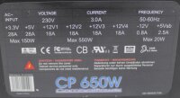 Inter-Tech Combat Power CP 650W ATX Netzteil 650 Watt...