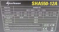 Sharkoon SHA550-12A ATX Netzteil 500 Watt   #306163
