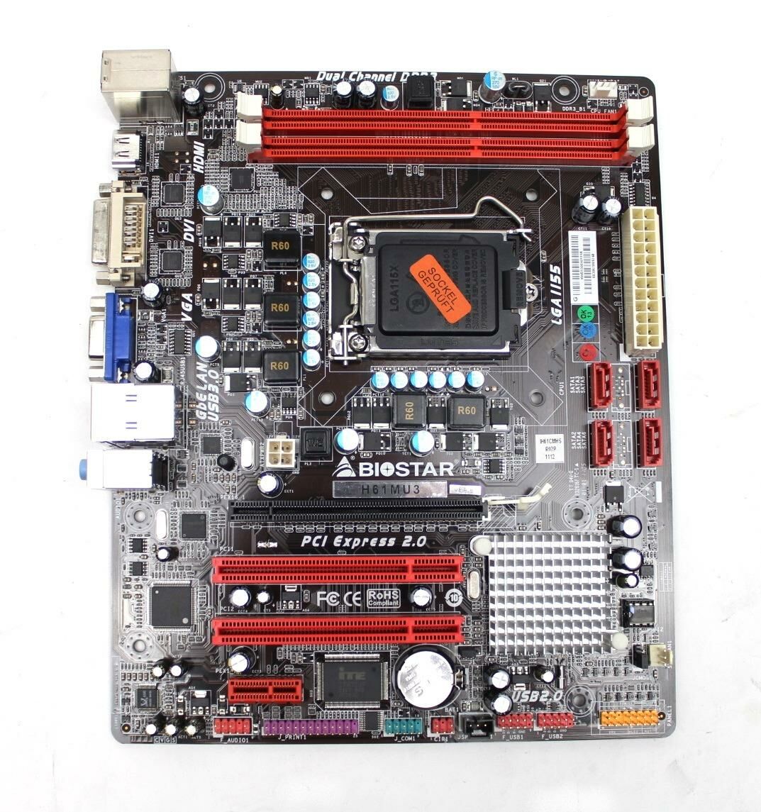 Biostar H61MU3 Ver. 6.1 Intel H61 (B3) Mainboard kaufen, 41,00