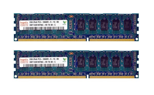 Hynix 4 GB (2x2GB) HMT125R7BFR8C-H9 DDR3-1333 PC3-10600R reg ECC  #306278