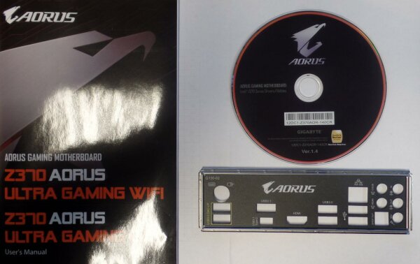 Gigabyte Z370 Aorus Ultra Gaming 2.0 - Handbuch - Blende - Treiber CD    #306299