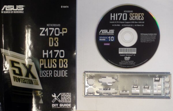 ASUS H170-Plus D3 - Handbuch - Blende - Treiber CD   #306809