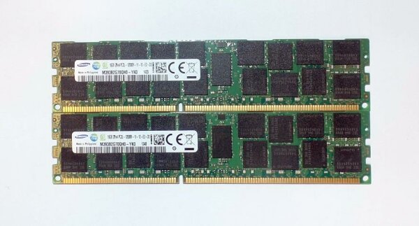 Samsung 32 GB (2x16GB) M393B2G70QH0-YK0 DDR3 PC3L-12800R Registered ECC  #307024