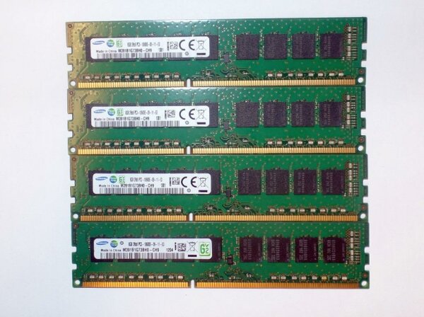 Samsung 32 GB (4x8GB) M391B1G73BH0-CH9 DDR3 PC3-10600E Unbuffered   #307032