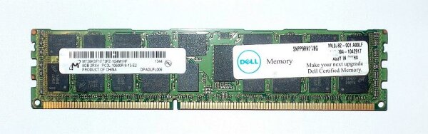 Micron 8 GB (1x8GB) MT36KSF1G72PZ-1G4M1HF DDR3 PC3L-10600R Reg. ECC   #307039