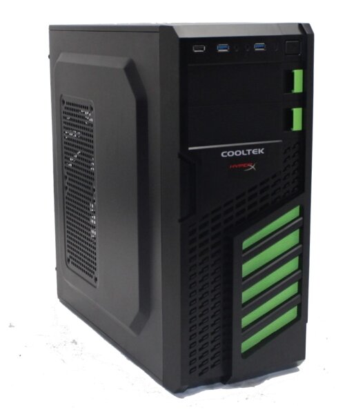 Cooltek KX grün ATX PC Gehäuse MidTower USB 3.0  schwarz   #307076