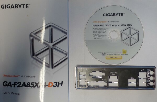 Gigabyte GA-F2A85XM-D3H Rev.1.0 - Handbuch - Blende - Treiber CD   #307577