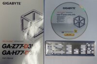 Gigabyte GA-Z77-D3H - Handbuch - Blende - Treiber CD...