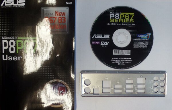 ASUS P8P67 Rev.3.0 - Handbuch - Blende - Treiber CD   #307710