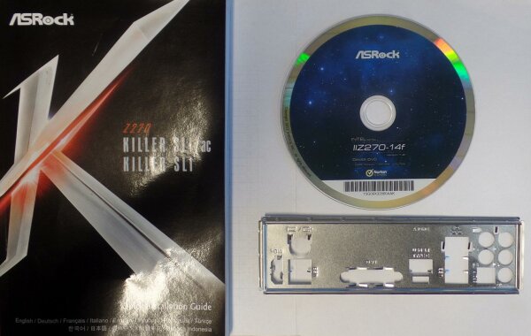 ASRock Fatal1ty Z270 Killer SLI Rev.1.02 -Handbuch - Blende - Treiber CD #307864