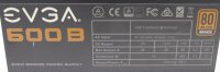 EVGA B Serie 600 B Bronze ATX power supply 600 Watt 80+   #308456