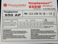 Thermaltake ToughPower 650 AP ATX Netzteil 650 Watt 80+...