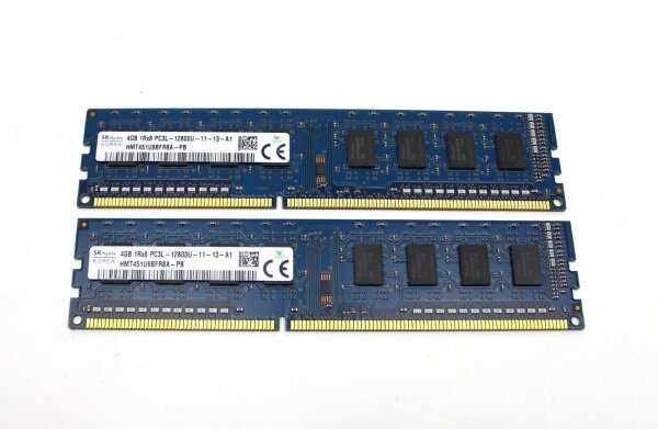 SK Hynix 8 GB (2x4GB) DDR3L-1600 PC3L-12800U HMT451U6BFR8A-PB   #311446