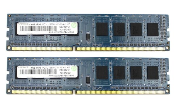 Ramaxel 8 GB (2x4GB) DDR3L-1600 PC3L-12800U RMR5030EF68F9W-1600  #311544