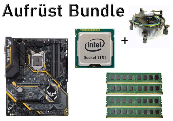 Bundle ASUS TUF Z370-Plus Gaming II + Intel Core i3 i5 i7 CPU + 8GB bis 32GB RAM wählbar