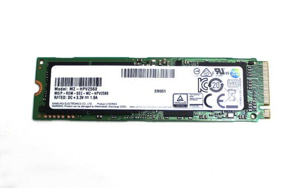 Samsung SM951 256 GB MZ-HPV2560 M.2 2280 PCIe 3.0 x4 SSD SSM   #312080