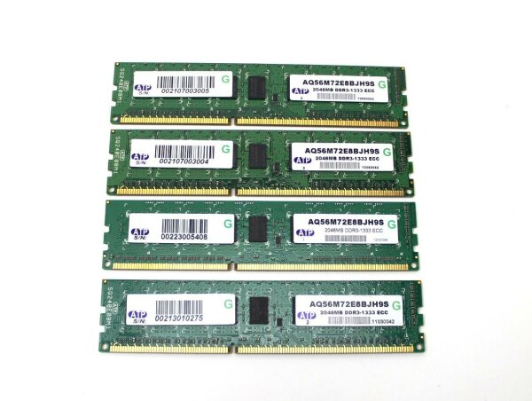 ATP 8 GB (4x2GB) DDR3-1333 ECC PC3-10600E AQ56M72E8BJH9S   #312474