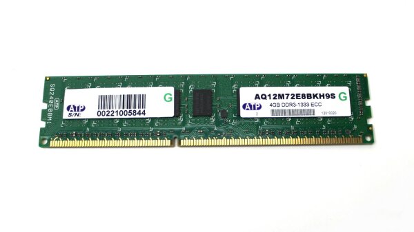 ATP 4 GB (1x4GB) DDR3-1333 ECC PC3-10600E AQ12M72E8BKH9S   #312487