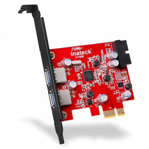 Inateck KT4006 2-Port USB 3.0 + 19-pin USB 3.0 intern Controller PCI-E x1#313224