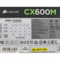Corsair CX600M 600W,ATX Netzteil 600 Watt modular 80+...