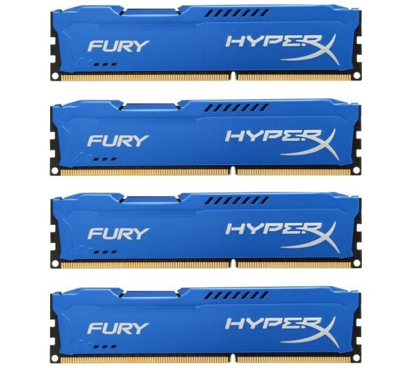 Kingston HyperX Fury 16 GB (4x4GB) DDR3-1600 PC3-12800U HX316C10FK2/8   #313410
