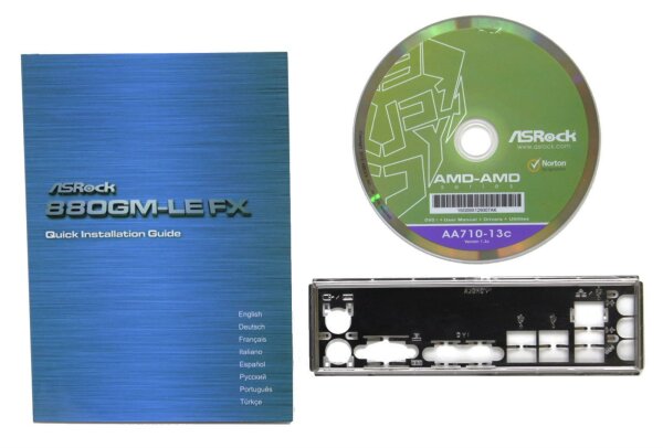 ASRok 880GM-LE FX - Handbuch - Blende - Treiber CD   #313590
