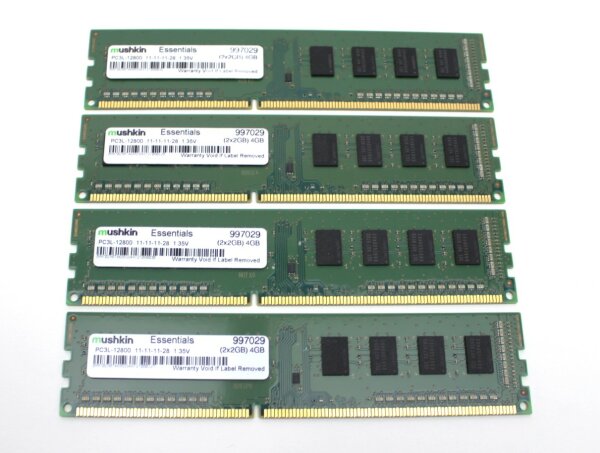 Mushkin Essentials 8 GB (4x2GB) DDR3L-1600 PC3L-12800U 997029   #313750