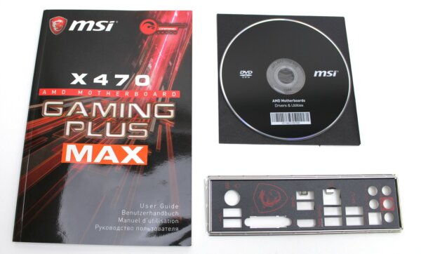 MSI X470 Gaming Plus Max - Handbuch - Blende - Treiber CD   #313823