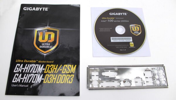 Gigabyte GA-H170M-D3H - Handbuch - Blende - Treiber CD   #313825