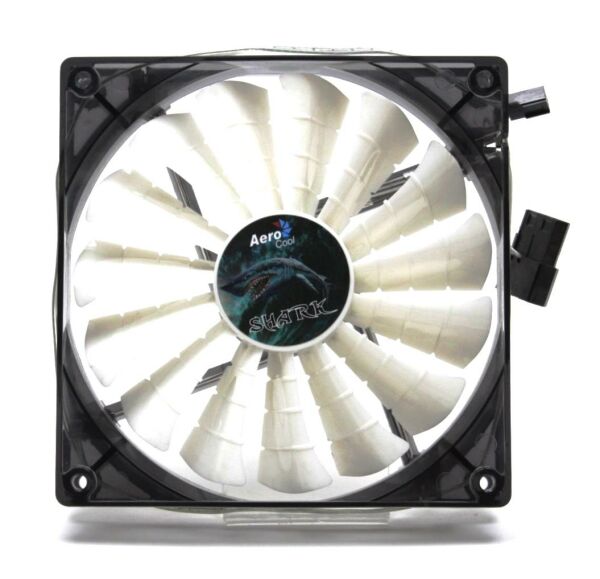 AeroCool Shark Fan White Edition Gehäuselüfter LED WEIß 140mm   #313871