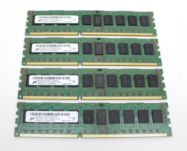 Micron 16 GB (4x4GB) DDR3L-1333 reg PC3L-10600R MT18KSF51272PDZ-1G4D1AD  #313889
