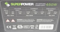 SuperPower SPS-650SP.(14) ATX Netzteil 650 Watt    #314356